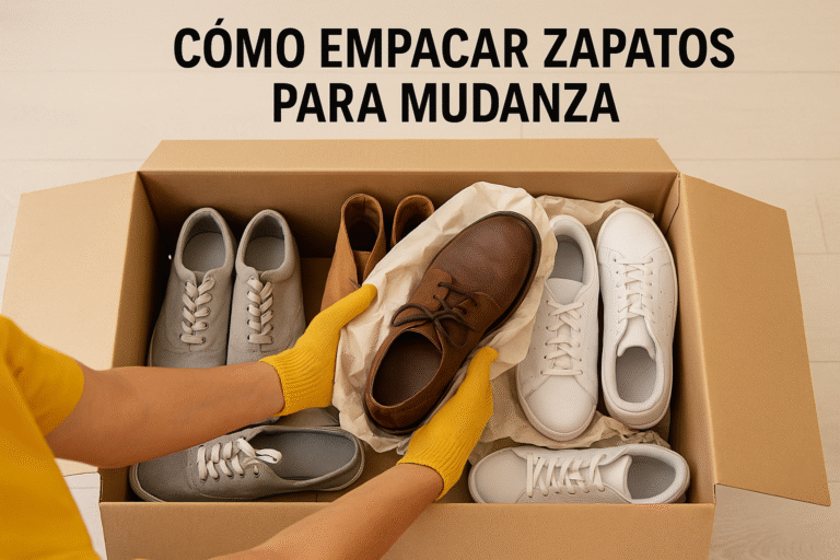 cómo empacar zapatos para mudanza - AMC Bodegas