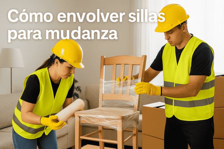 Aprende cómo envolver sillas para mudanza y evitar daños. Guía en 10 pasos para protegerlas en el traslado o guardado en bodega. AMC bodegas