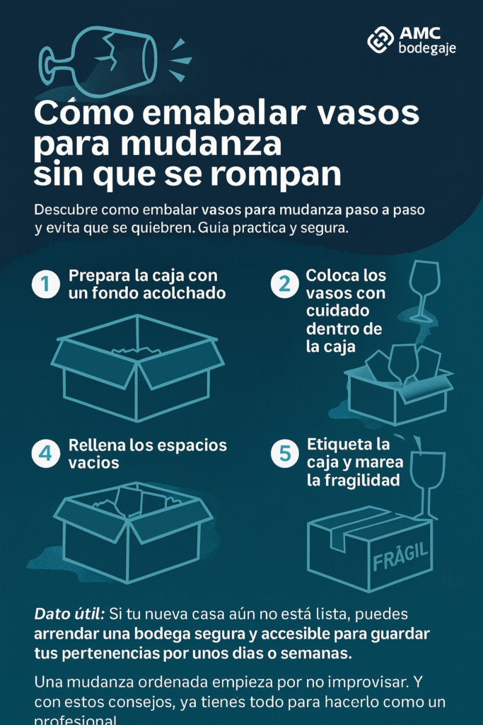 Cómo embalar vasos para mudanza sin que se rompan.